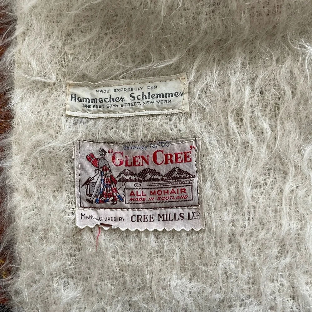 Vintage Glen Cree Mohair Blanket Scotland 75”x50”